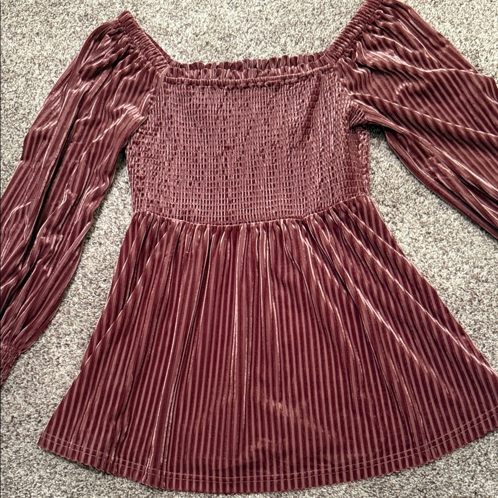 Elegant Velvet Off-Shoulder Top
